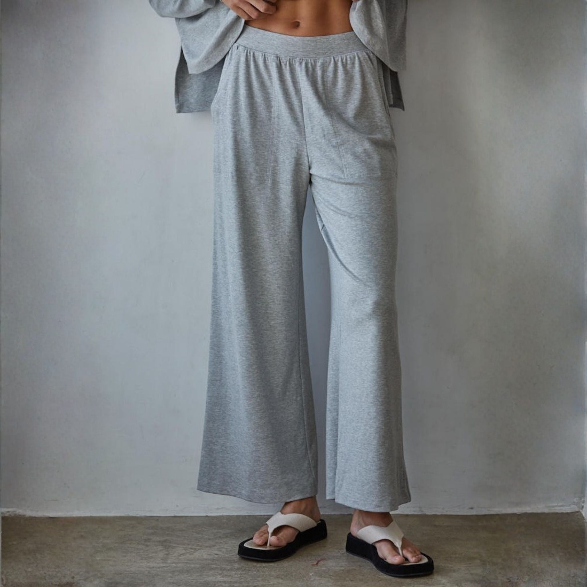 Daily Ease Elastic Waist Wide Leg Pants
