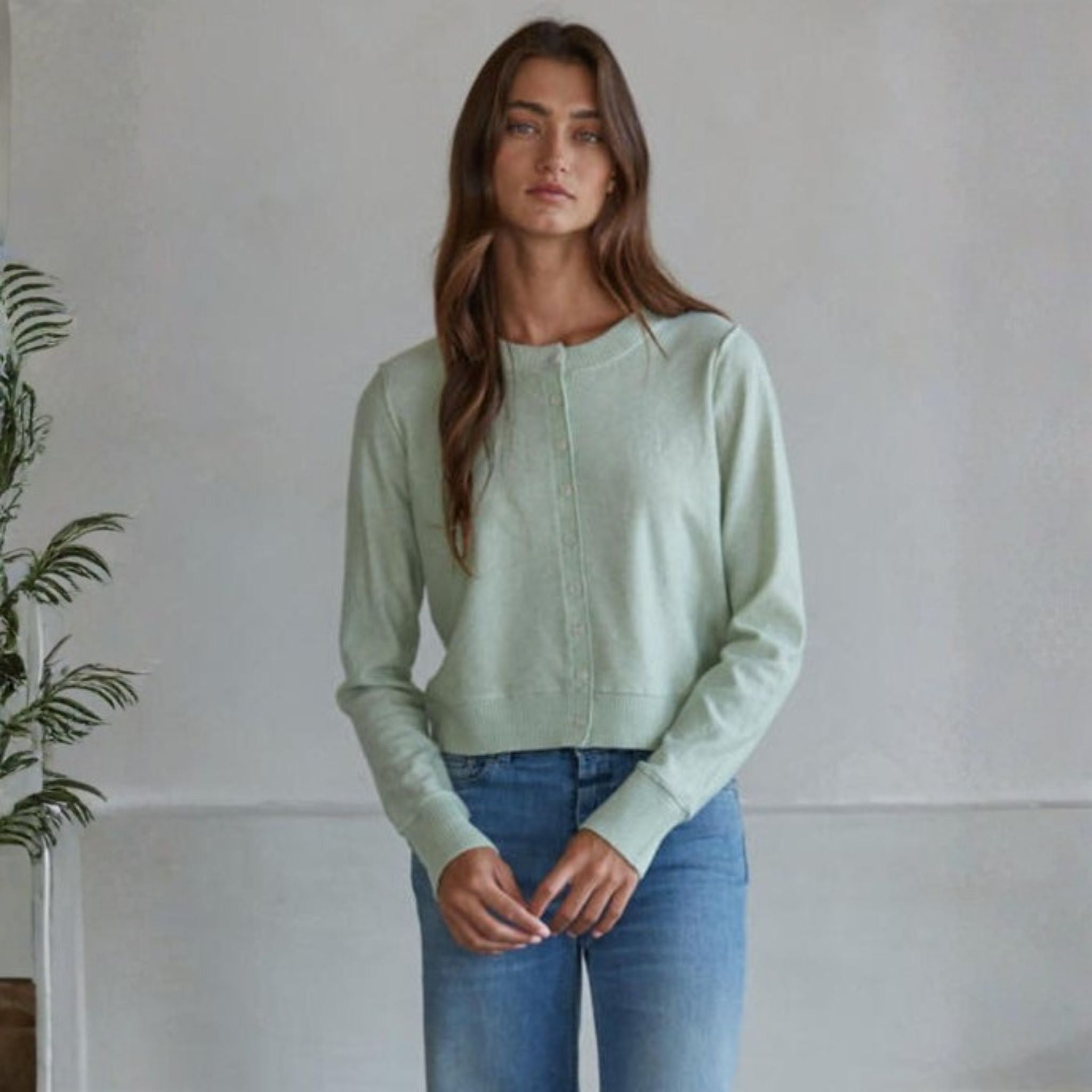 Louie Round Neck Cardigan Sweater