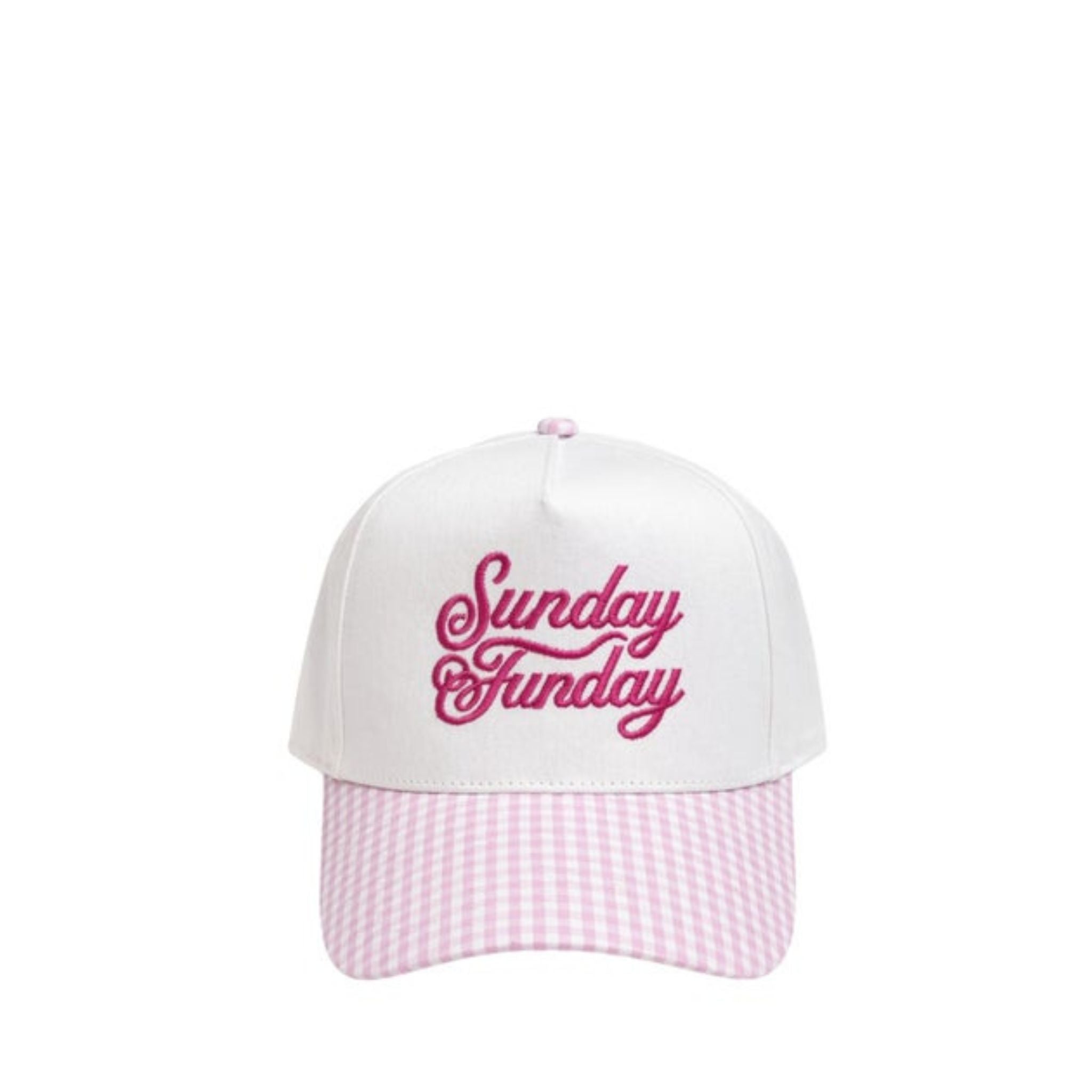 Sunday Funday Gingham Trucker Hat