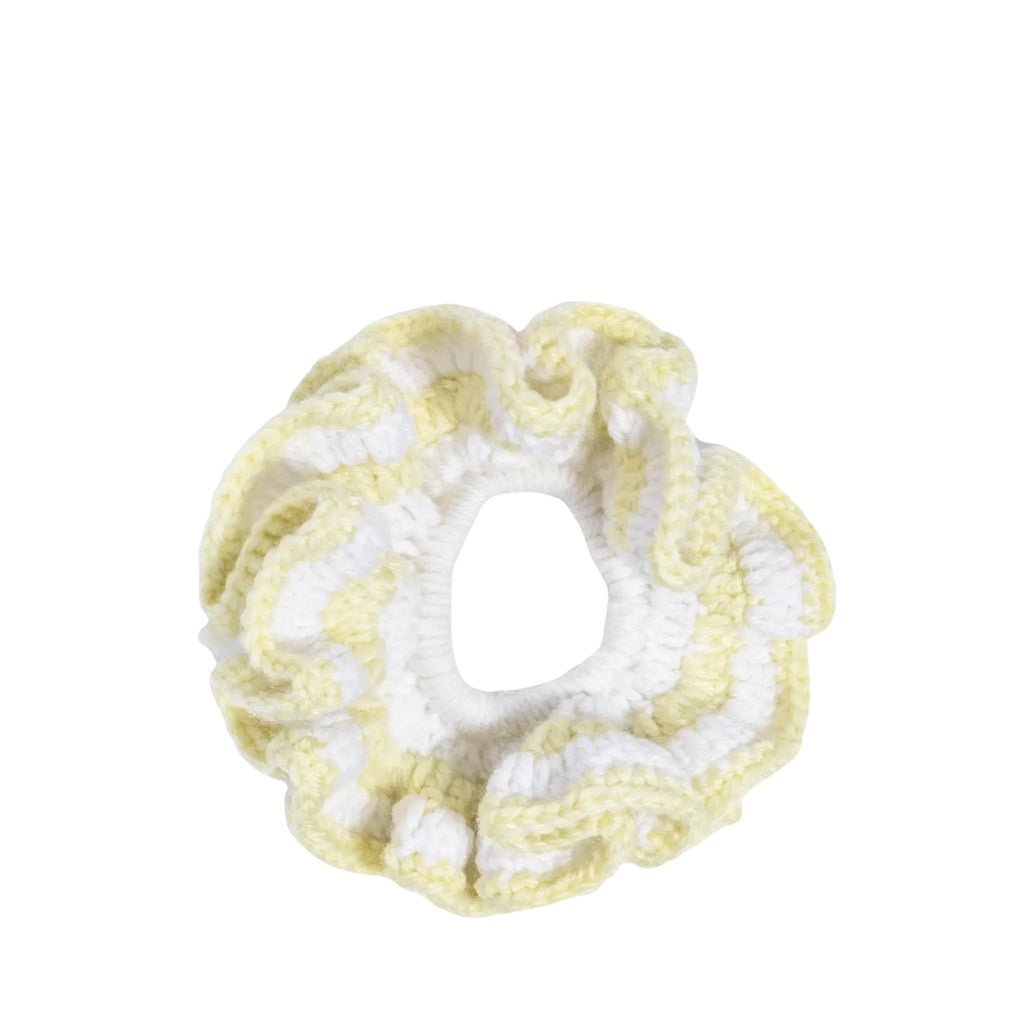 Butter Yellow Crochet Scrunchie
