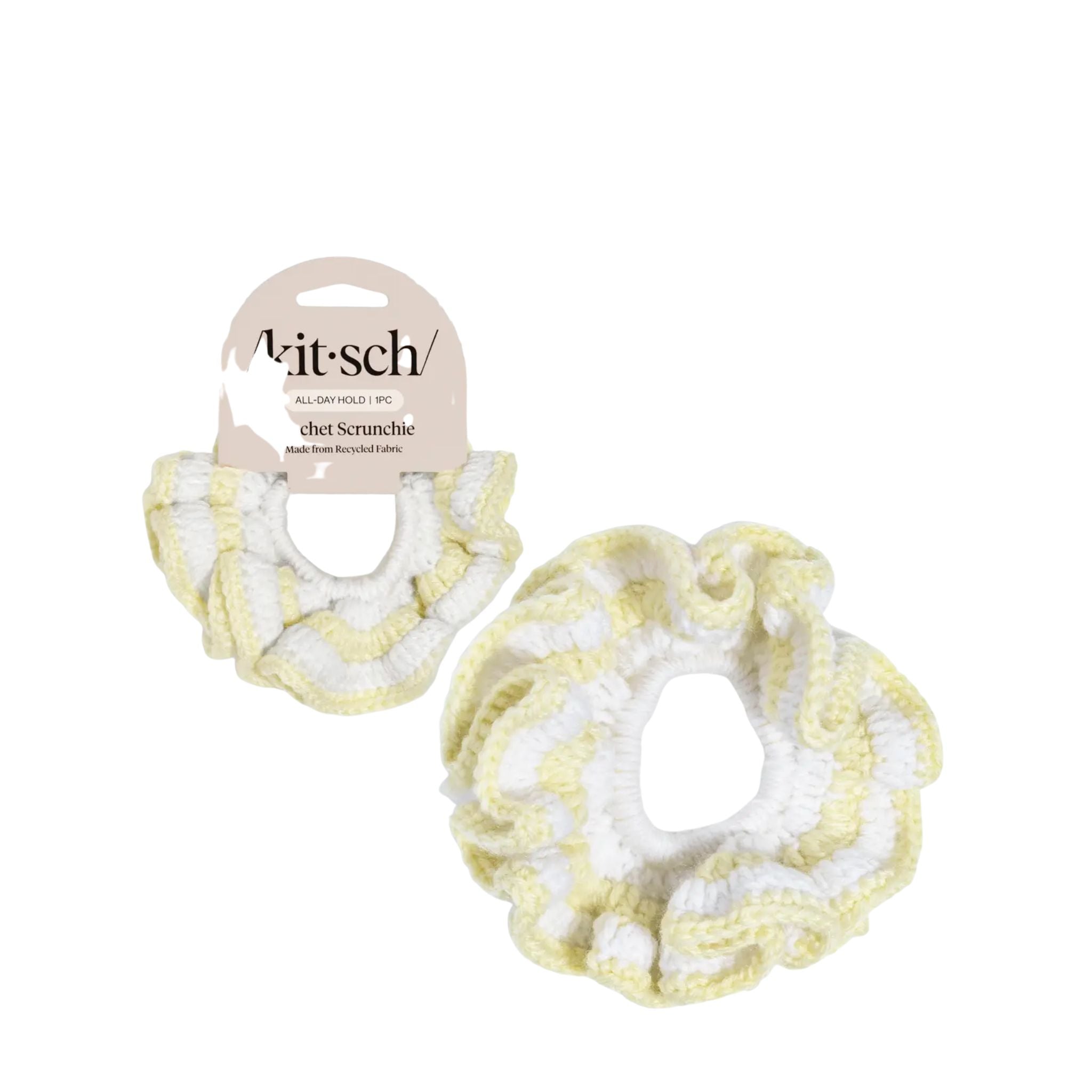 Butter Yellow Crochet Scrunchie