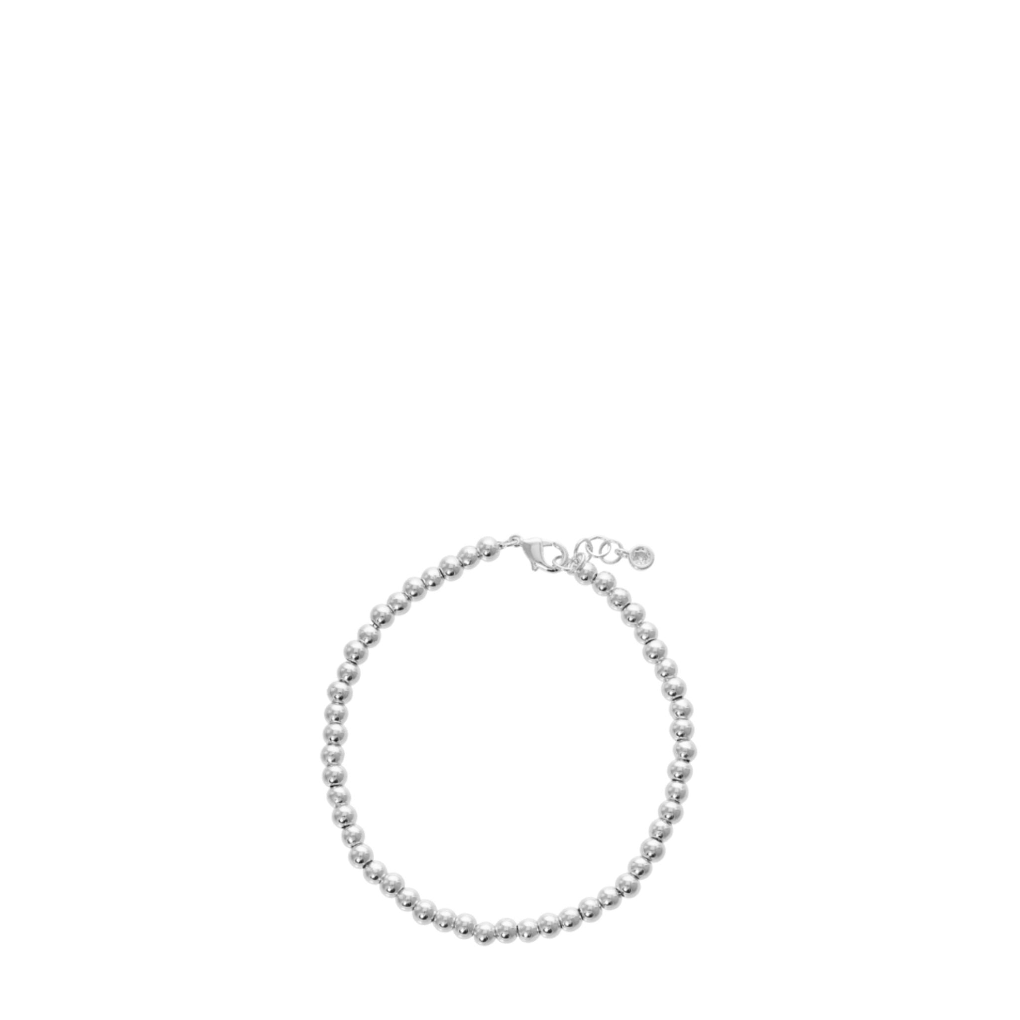 Silver bracelet on a white background
