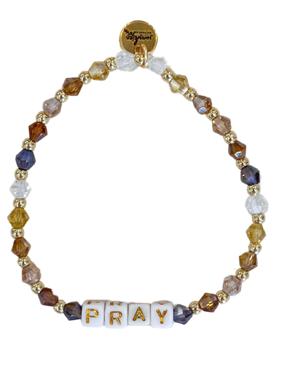 Pray Neutral Colorful Letter Block Bracelet