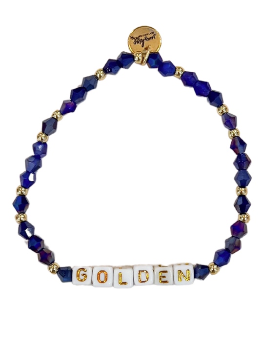 Golden Letter Block Bracelet