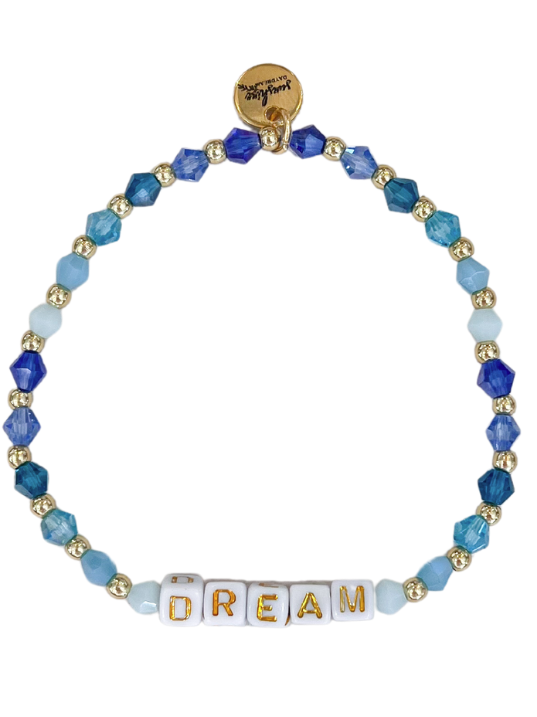 Dream Blue Colorful Letter Block Bracelet