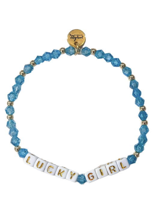 Lucky Girl Letter Block Bracelet