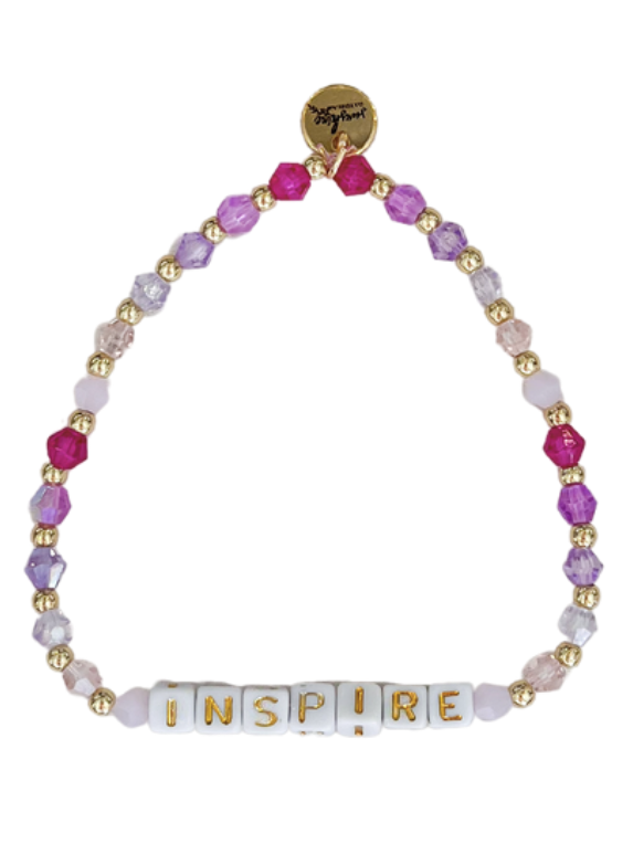 Inspire Pink Colorful Letter Block Bracelet