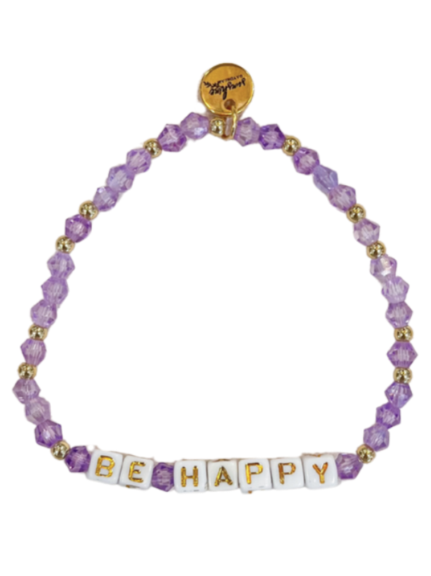 Be Happy Letter Block Bracelet