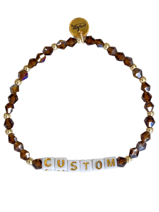 Single Color By The Yard Custom Letter Block Bracelet