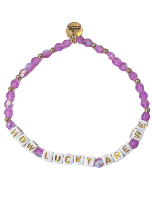 How Lucky Are We Letter Block Bracelet