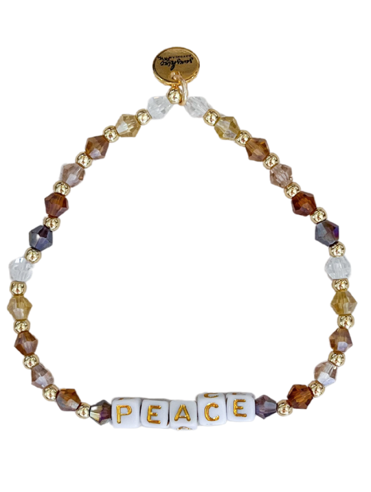 Peace Neutral Colorful Letter Block Bracelet
