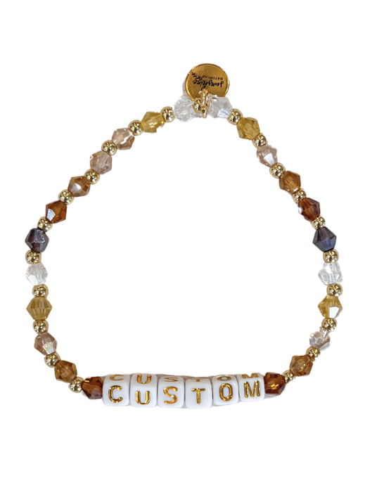 Neutral Colorful Custom Letter Block Bracelet